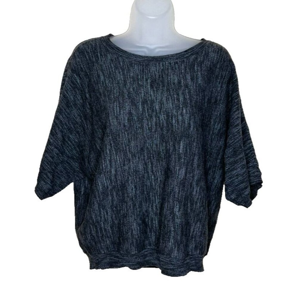 DKNY Heather Gray Batwing Sleeve Sweater Women’s Small – Boat Neck, Loose Fit